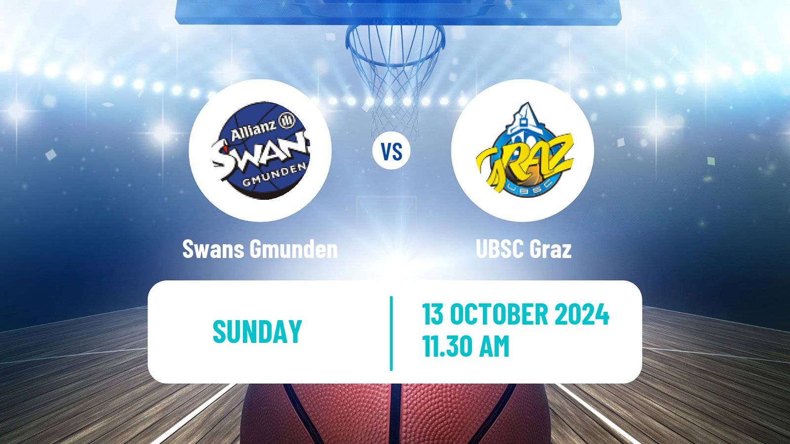 Basketball Austrian Superliga Basketball Swans Gmunden - UBSC Graz