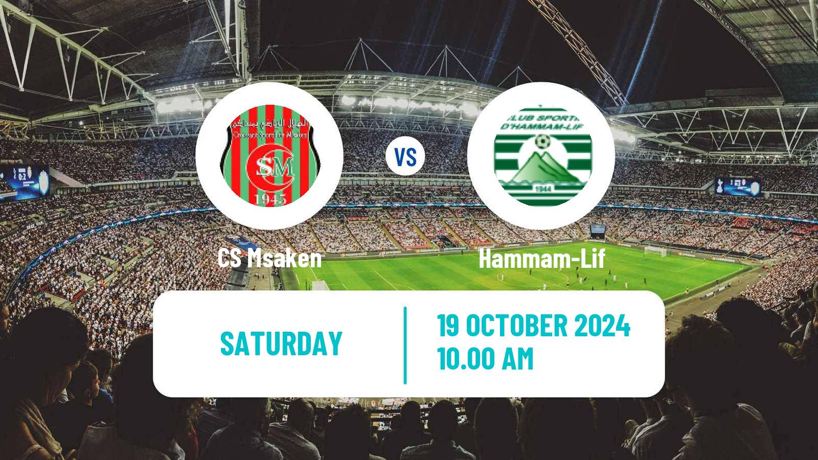 Soccer Tunisian Ligue 2 Msaken - Hammam-Lif