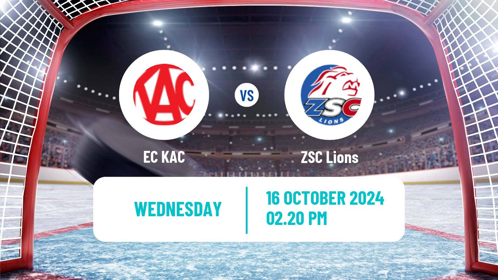 Hockey Champions League Ice Hockey EC KAC - ZSC Lions