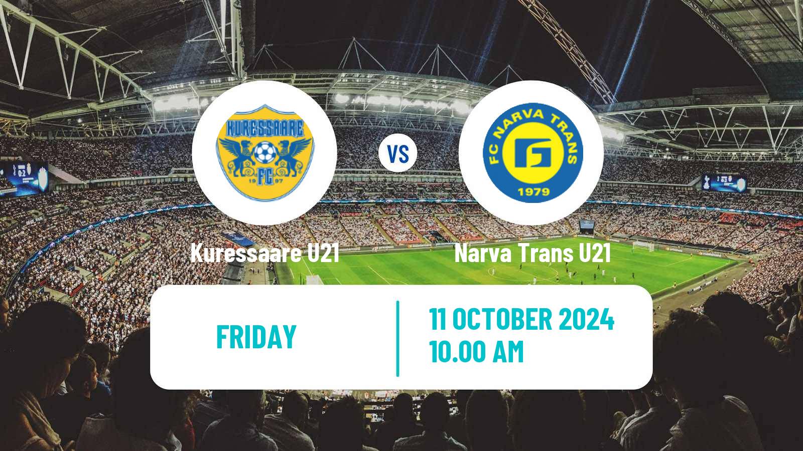 Soccer Estonian Esiliiga B Kuressaare U21 - Narva Trans U21