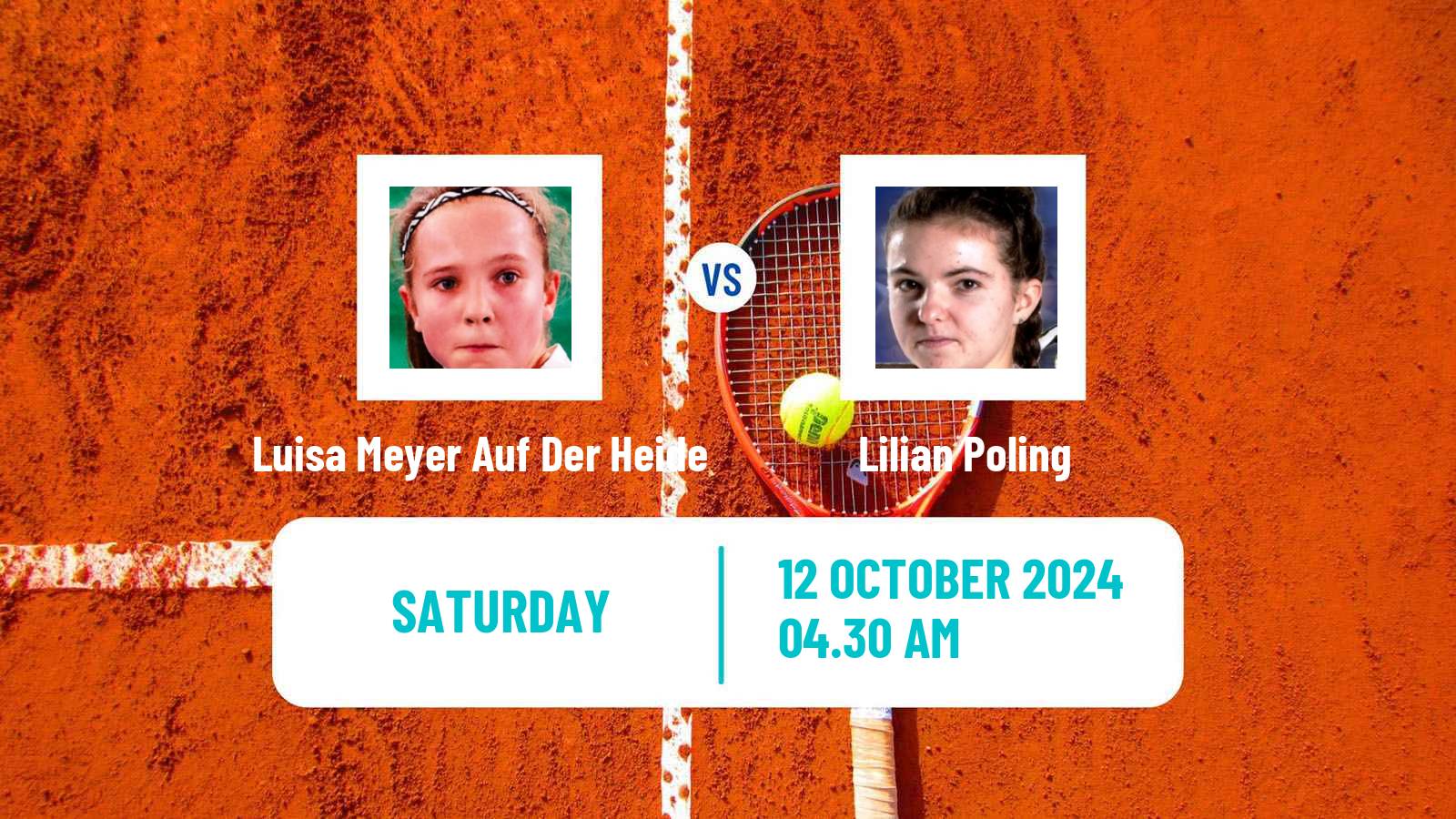 Tennis ITF W15 Monastir 39 Women Luisa Meyer Auf Der Heide - Lilian Poling