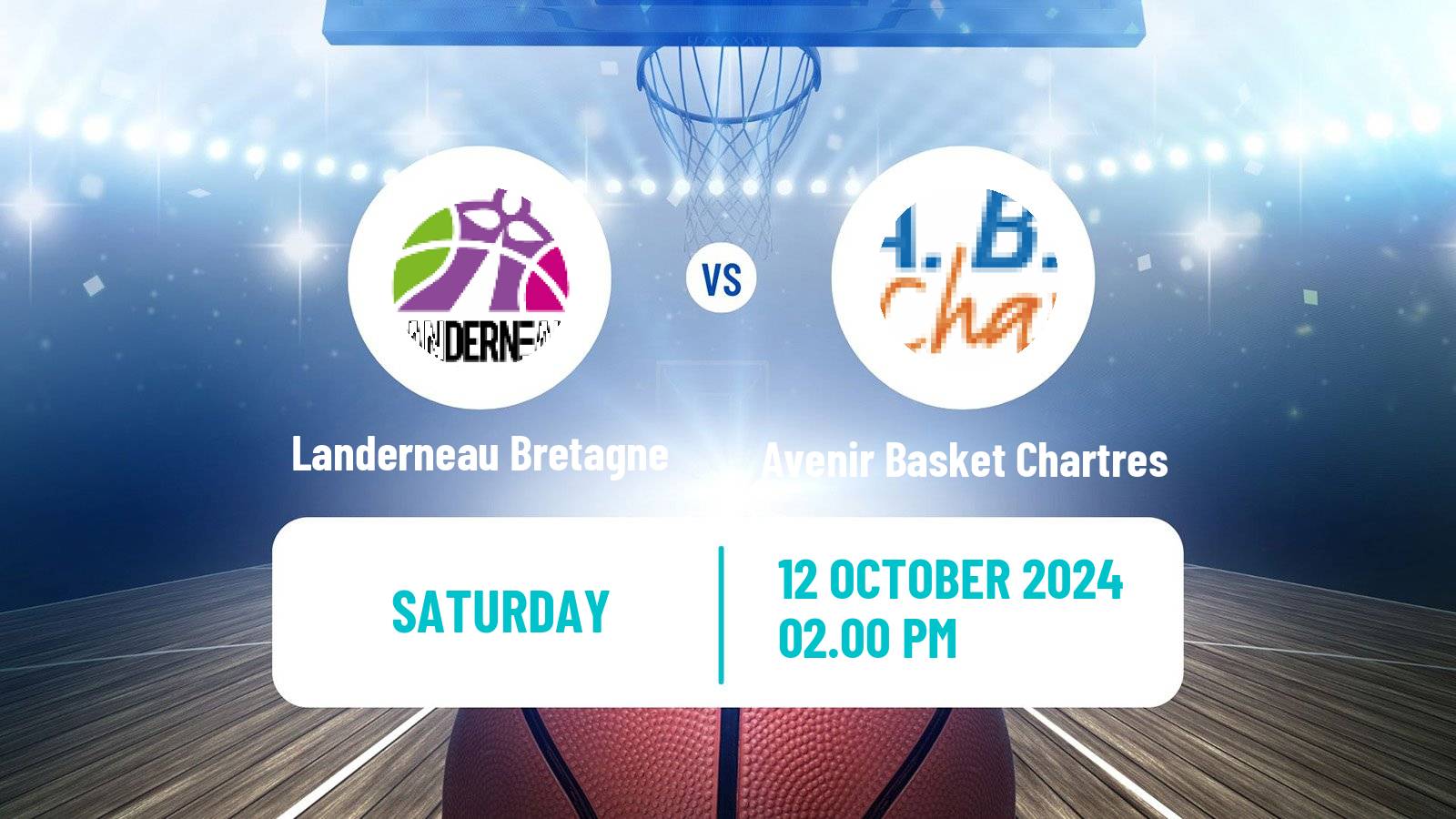 Basketball French LFB Landerneau Bretagne - Avenir Basket Chartres