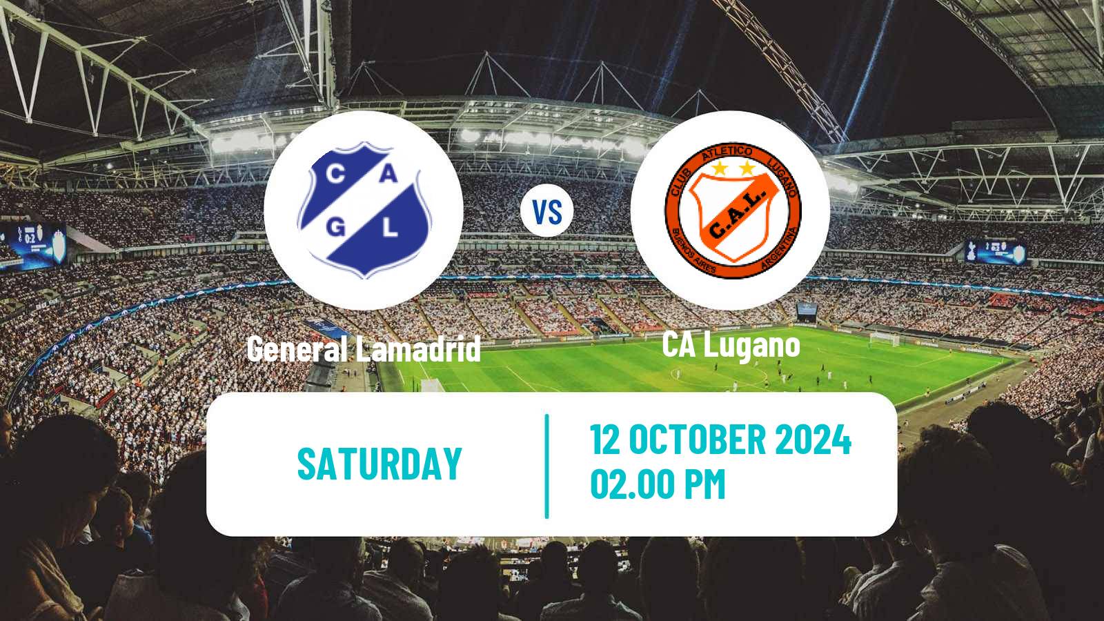 Soccer Argentinian Primera C General Lamadrid - Lugano