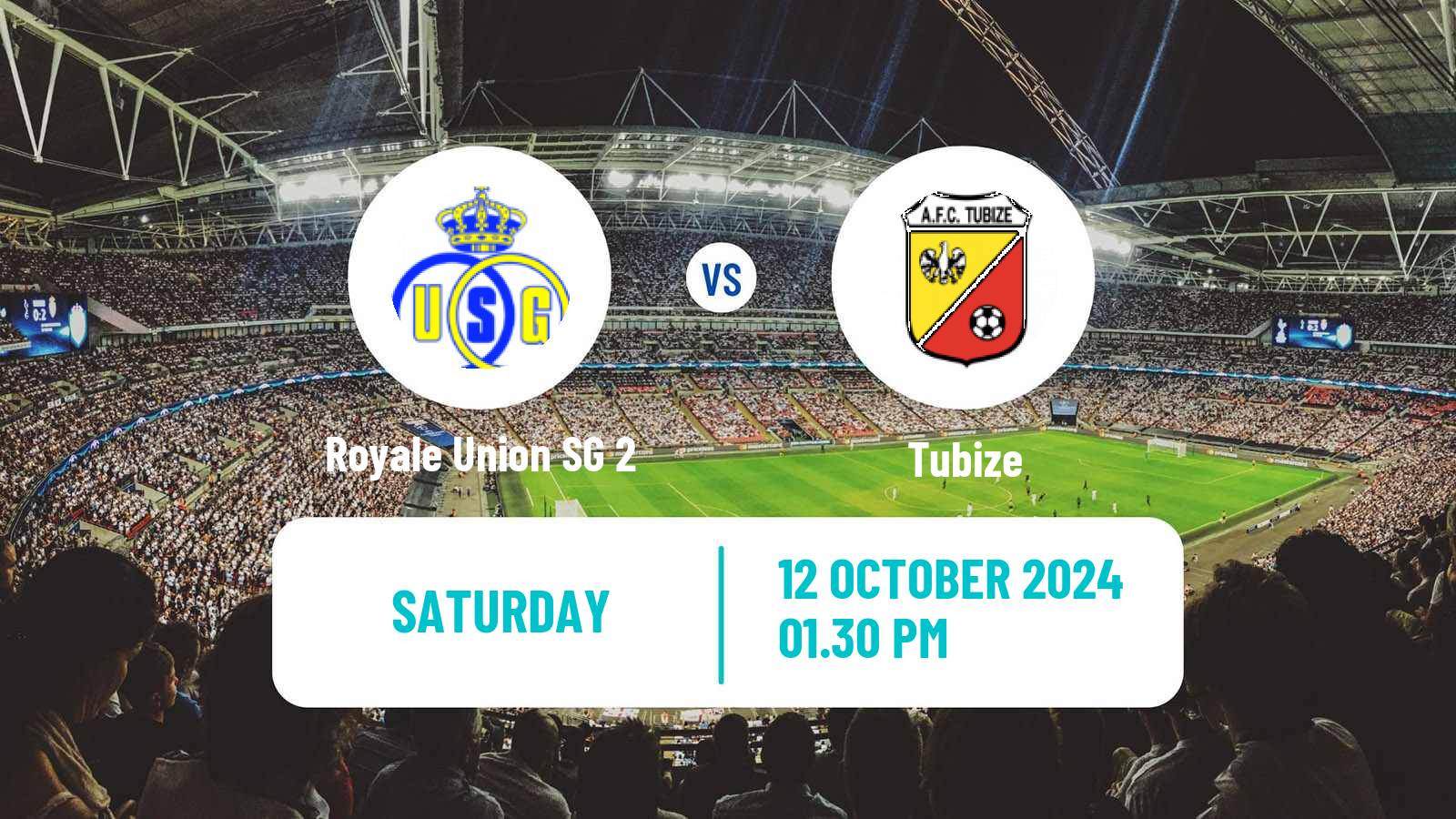 Soccer Belgian National Division 1 ACFF Royale Union SG 2 - Tubize