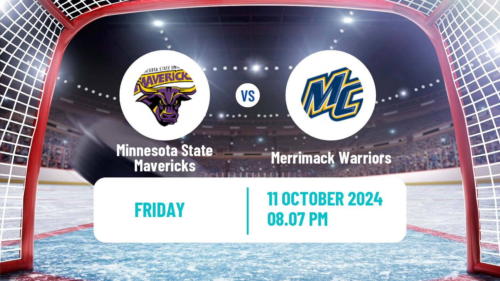 Hockey NCAA Hockey Minnesota State Mavericks - Merrimack Warriors