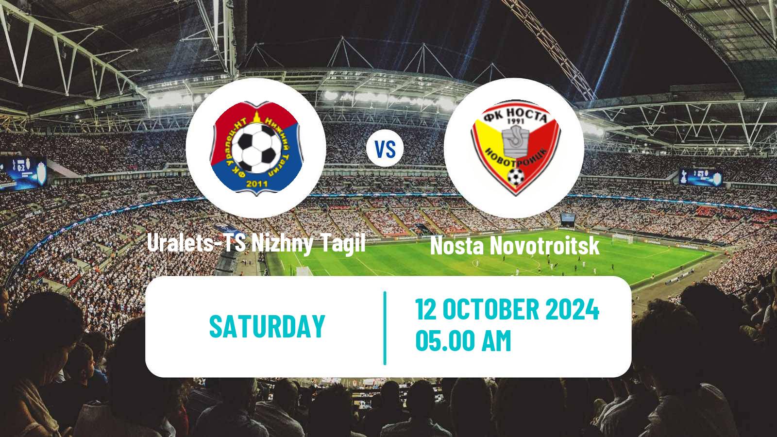 Soccer  FNL 2 Division B Group 4 Uralets-TS Nizhny Tagil - Nosta Novotroitsk