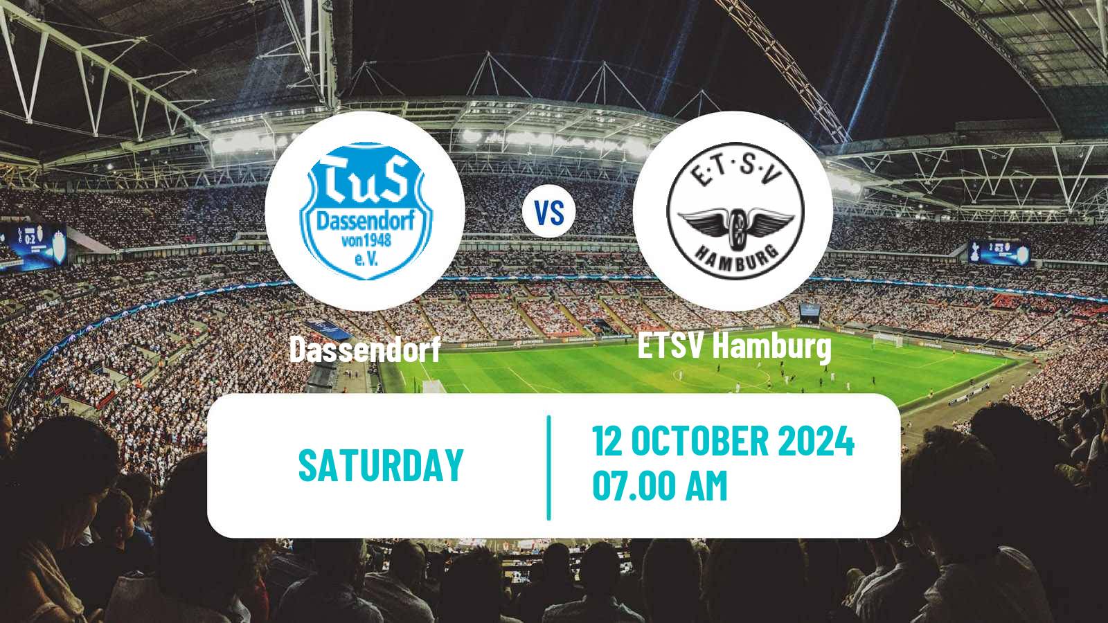 Soccer German Oberliga Hamburg Dassendorf - ETSV Hamburg