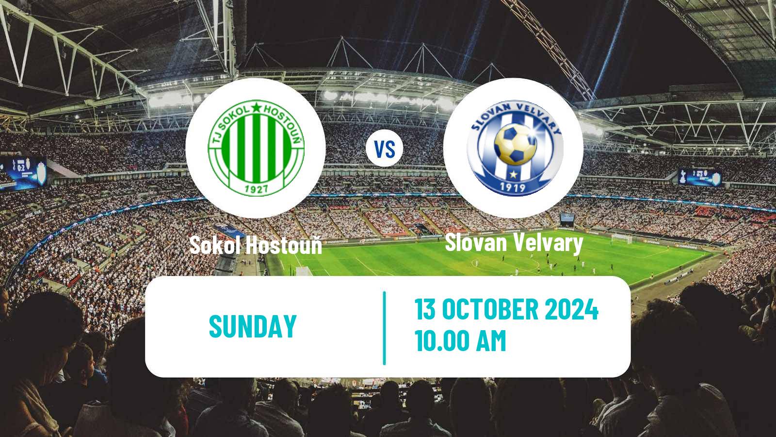 Soccer Czech CFL Group A Sokol Hostouň - Slovan Velvary