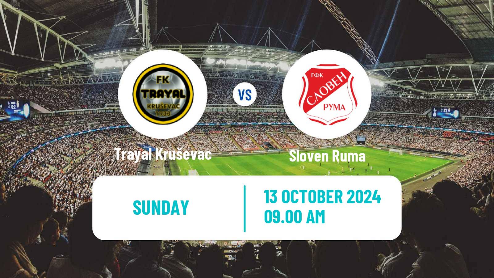 Soccer Serbian Prva Liga Trayal Kruševac - Sloven Ruma