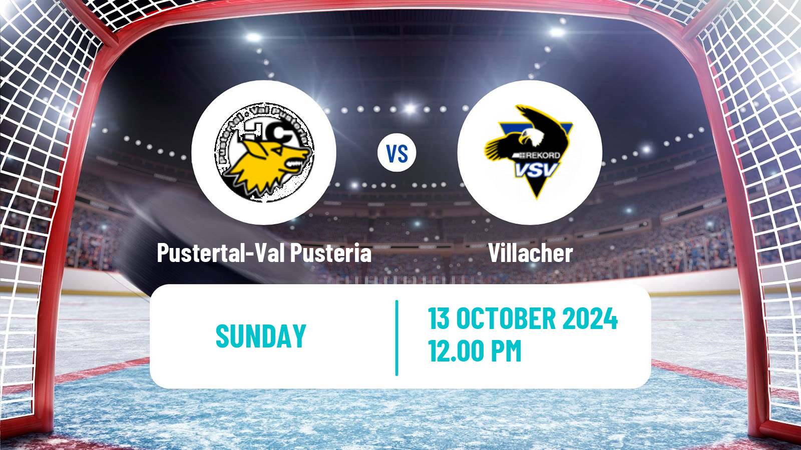 Hockey Austrian Ice Hockey League Pustertal-Val Pusteria - Villacher