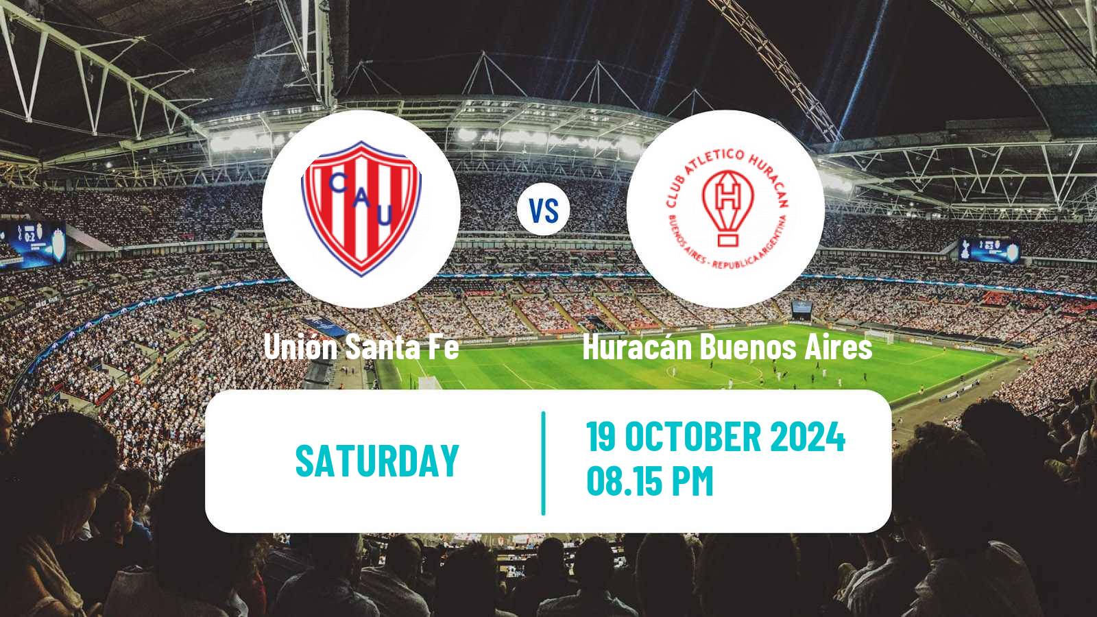 Soccer Argentinian Liga Profesional Unión Santa Fe - Huracán Buenos Aires