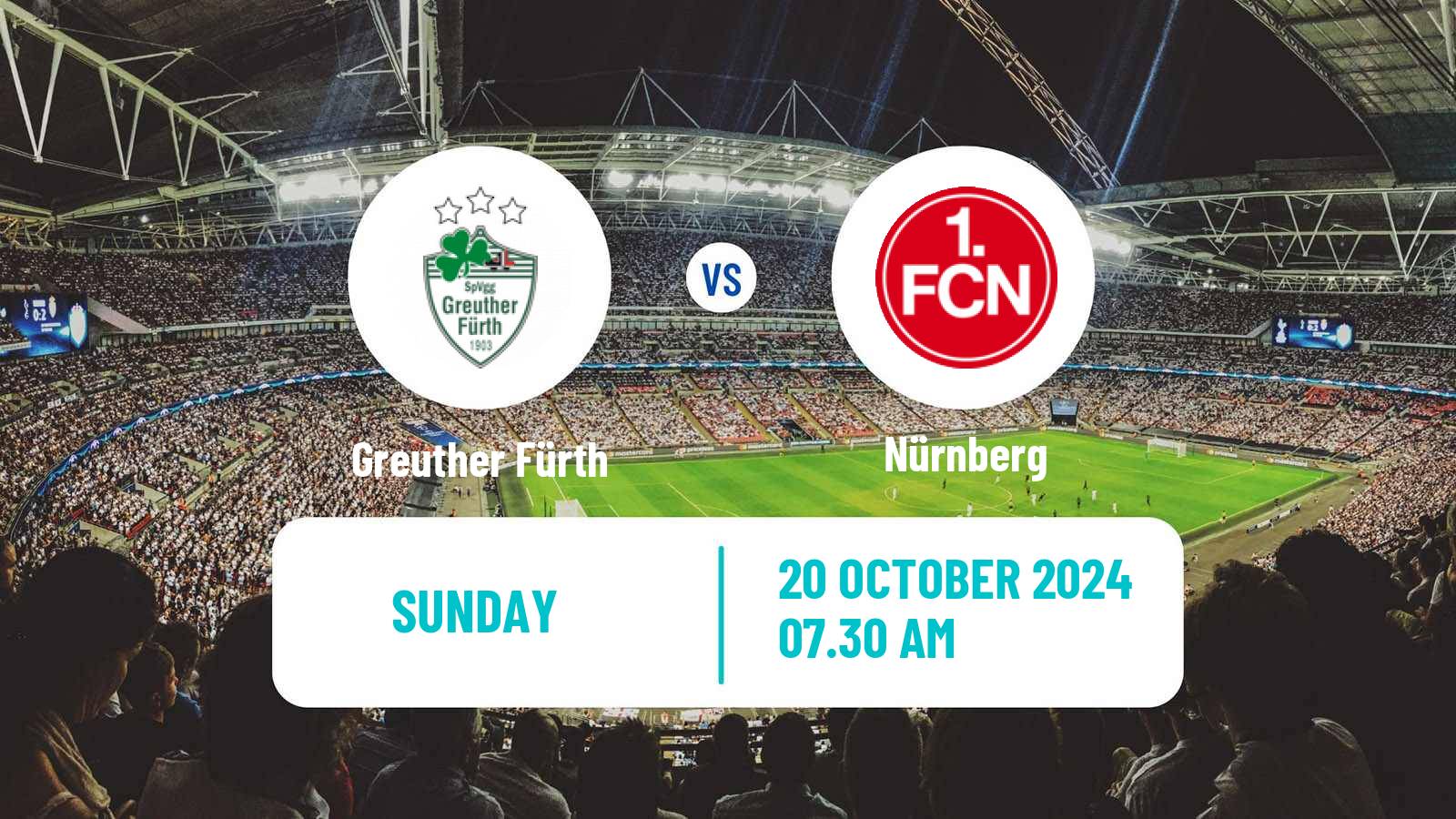 Soccer German 2 Bundesliga Greuther Fürth - Nürnberg