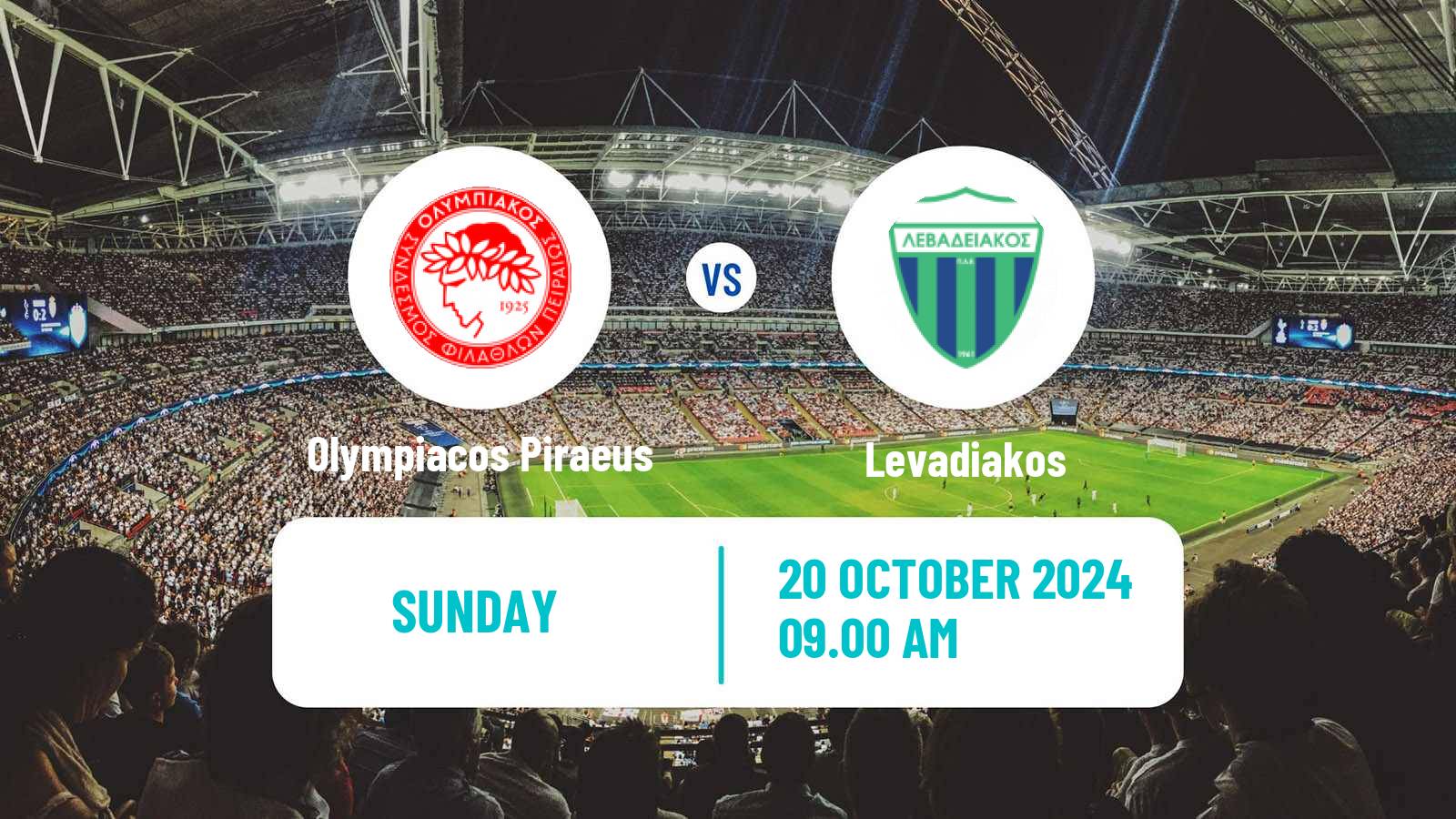 Soccer Greek Super League Olympiacos Piraeus - Levadiakos