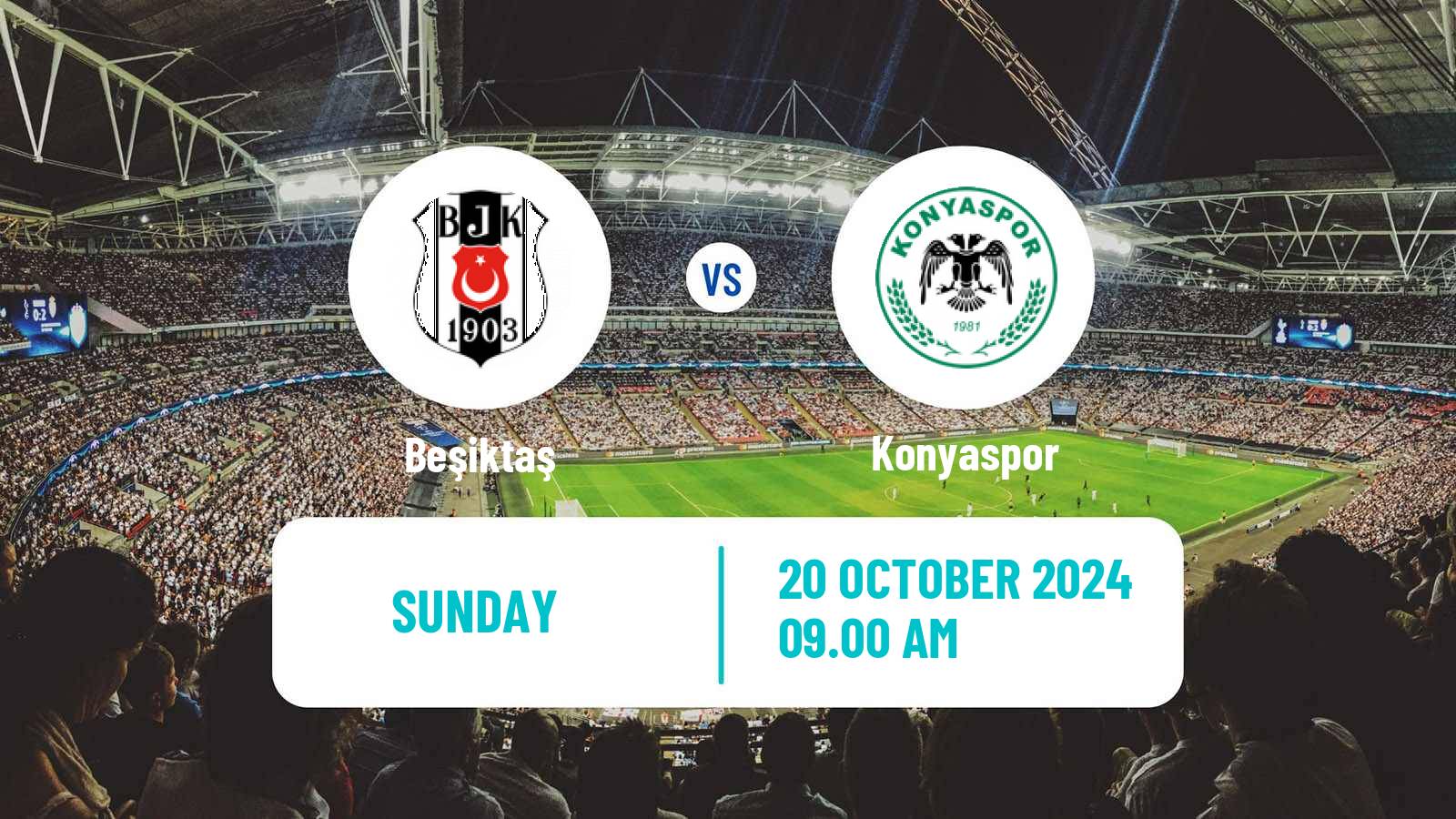 Soccer Turkish Super League Beşiktaş - Konyaspor