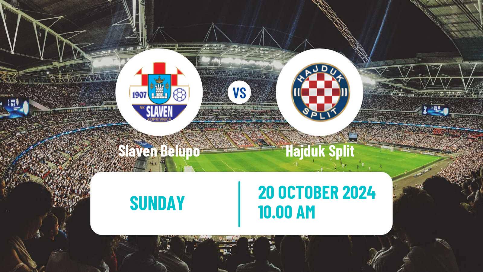 Soccer Croatian HNL Slaven Belupo - Hajduk Split