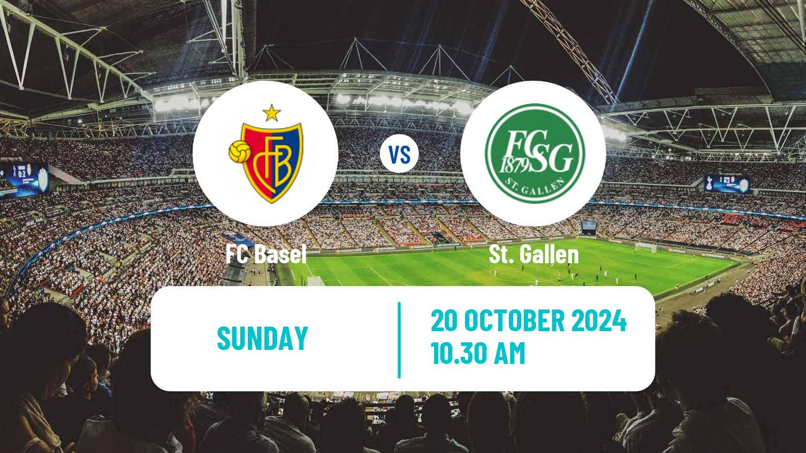 Soccer Swiss Super League Basel - St. Gallen