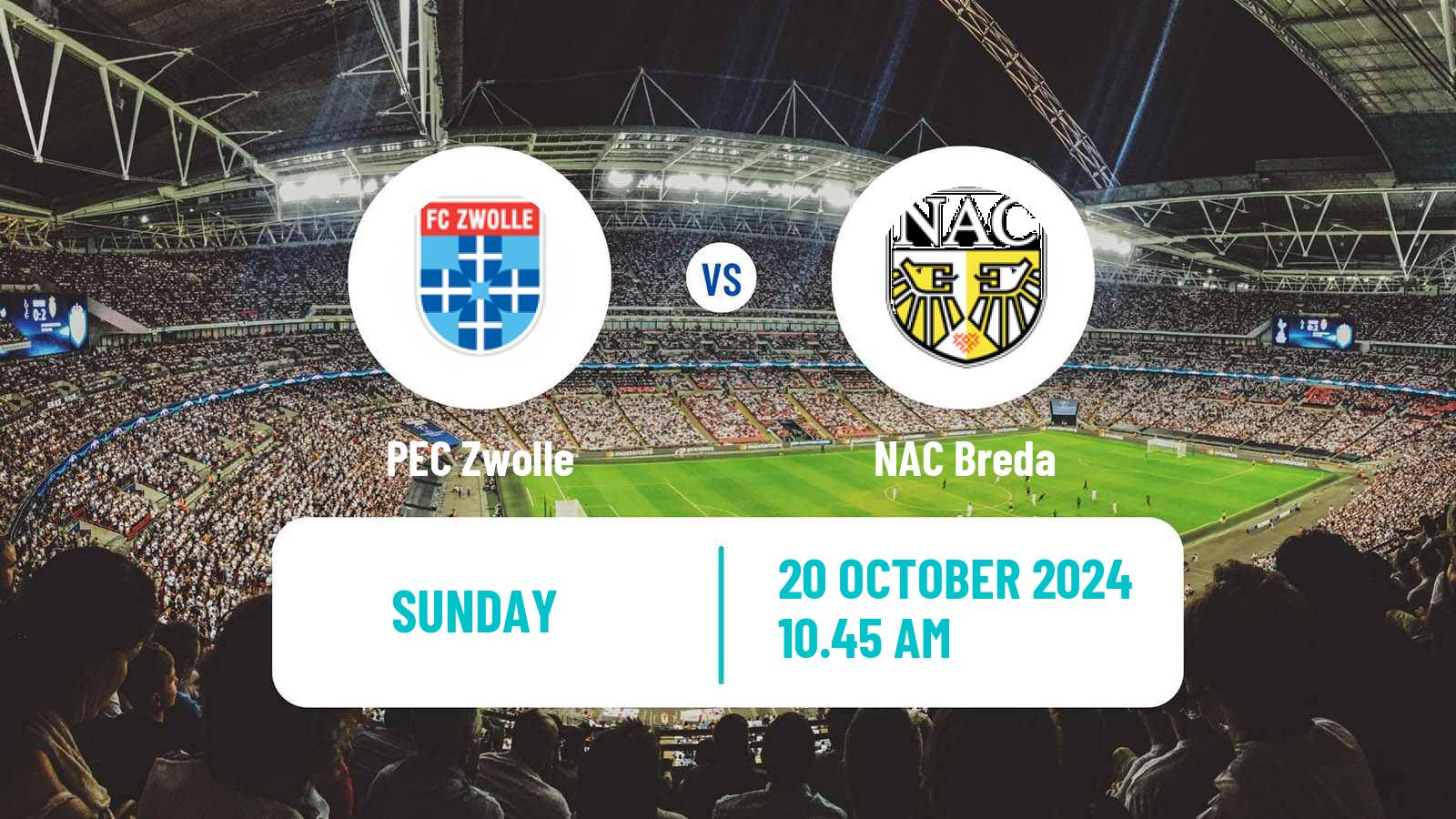 Soccer Dutch Eredivisie Zwolle - NAC Breda