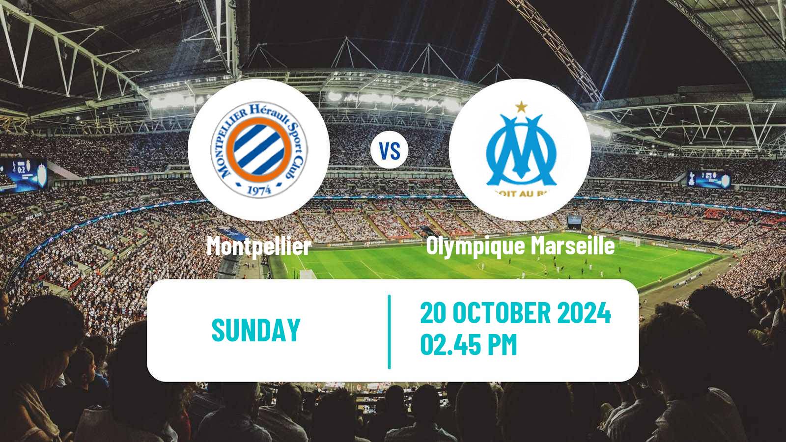 Soccer French Ligue 1 Montpellier - Olympique Marseille