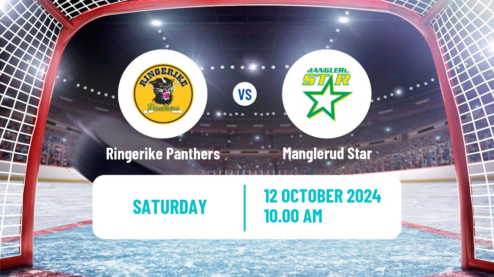 Hockey Norwegian Division 1 Hockey Ringerike Panthers - Manglerud Star