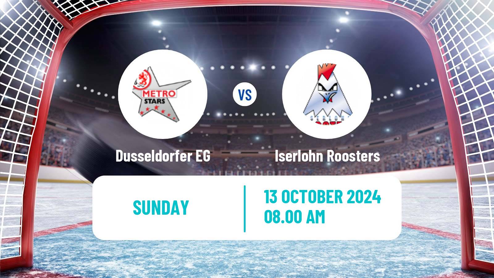 Hockey German Ice Hockey League Dusseldorfer EG - Iserlohn Roosters