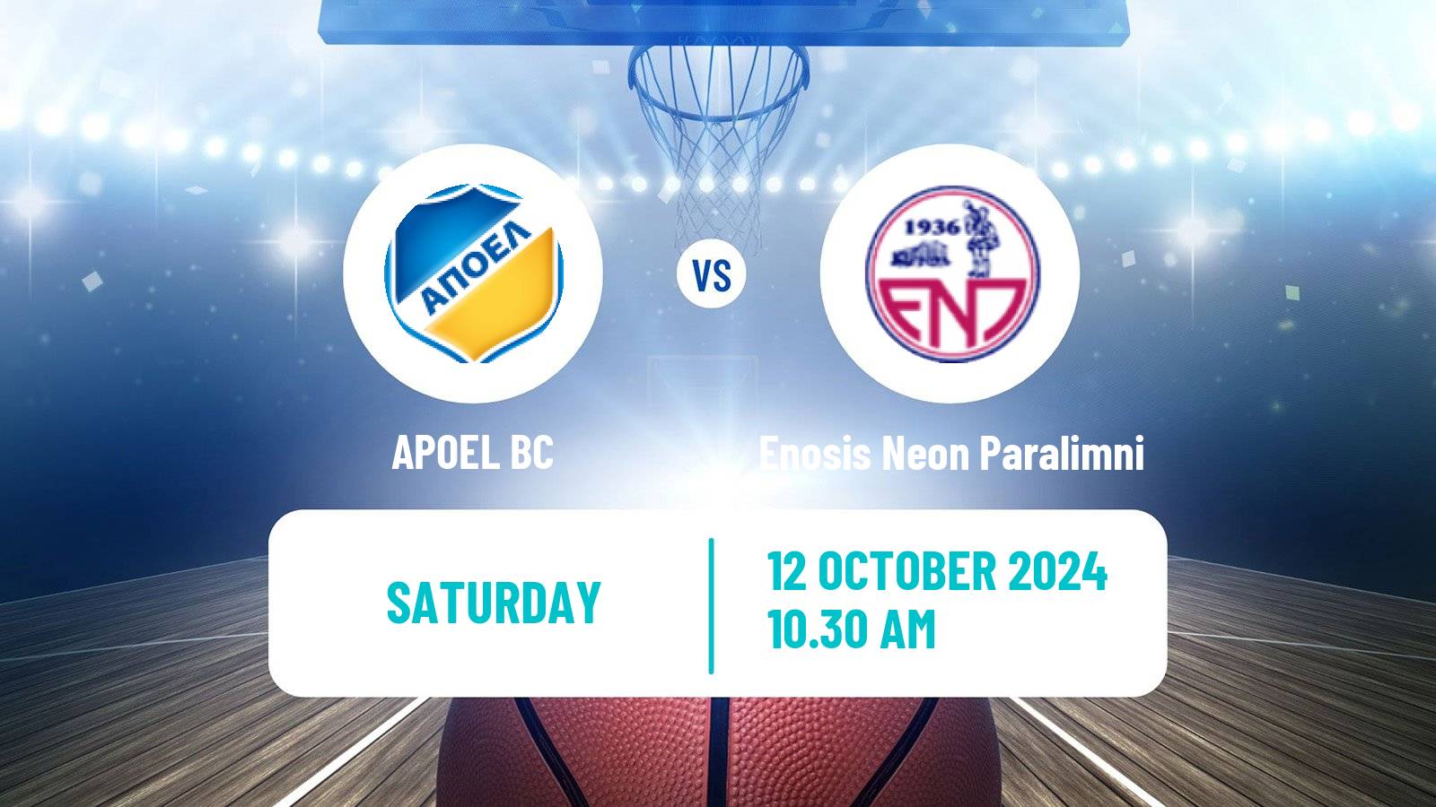 Basketball Cypriot Division A Basketball APOEL - Enosis Neon Paralimni