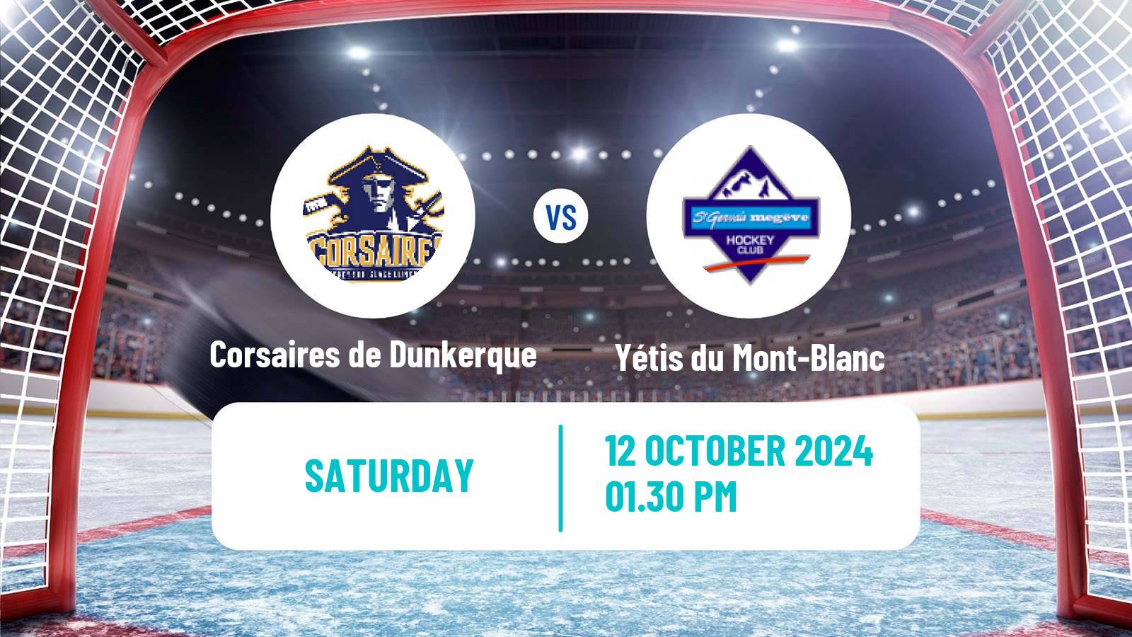 Hockey French D1 Ice Hockey Corsaires de Dunkerque - Yétis du Mont-Blanc