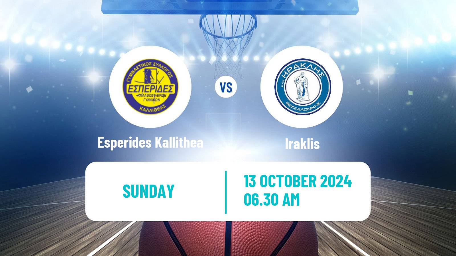 Basketball Greek Basket League A1 Women Esperides Kallithea - Iraklis