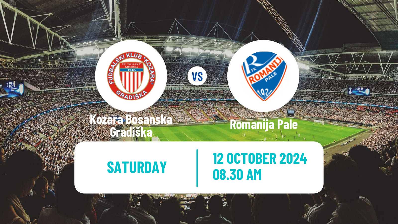 Soccer Bosnian Prva Liga RS Kozara Bosanska Gradiška - Romanija Pale