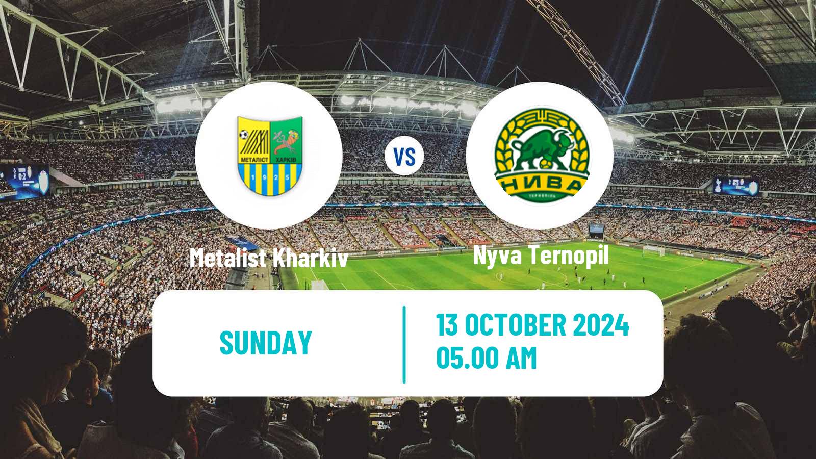 Soccer Ukrainian Persha Liga Metalist Kharkiv - Nyva Ternopil