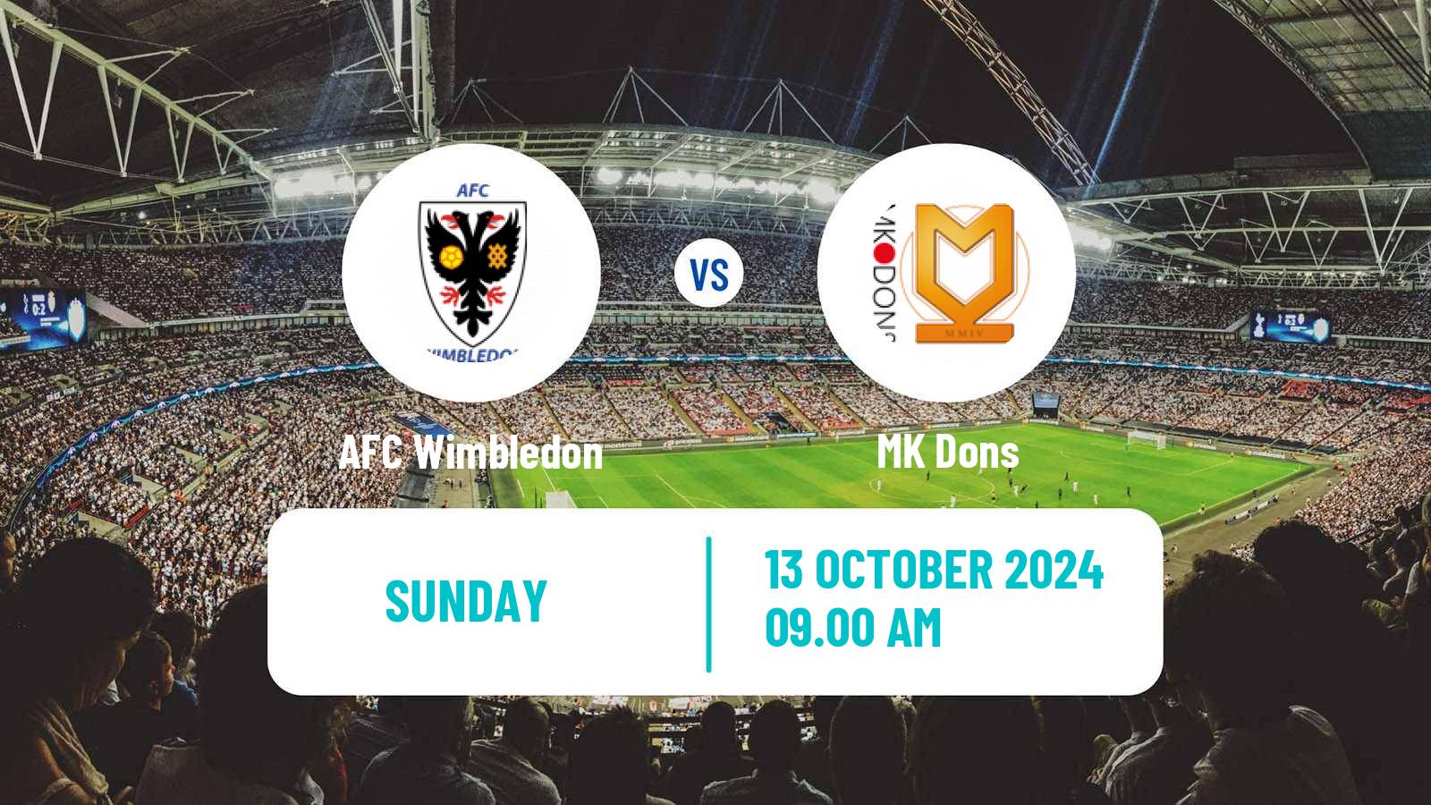 Soccer English National League South Women AFC Wimbledon - MK Dons