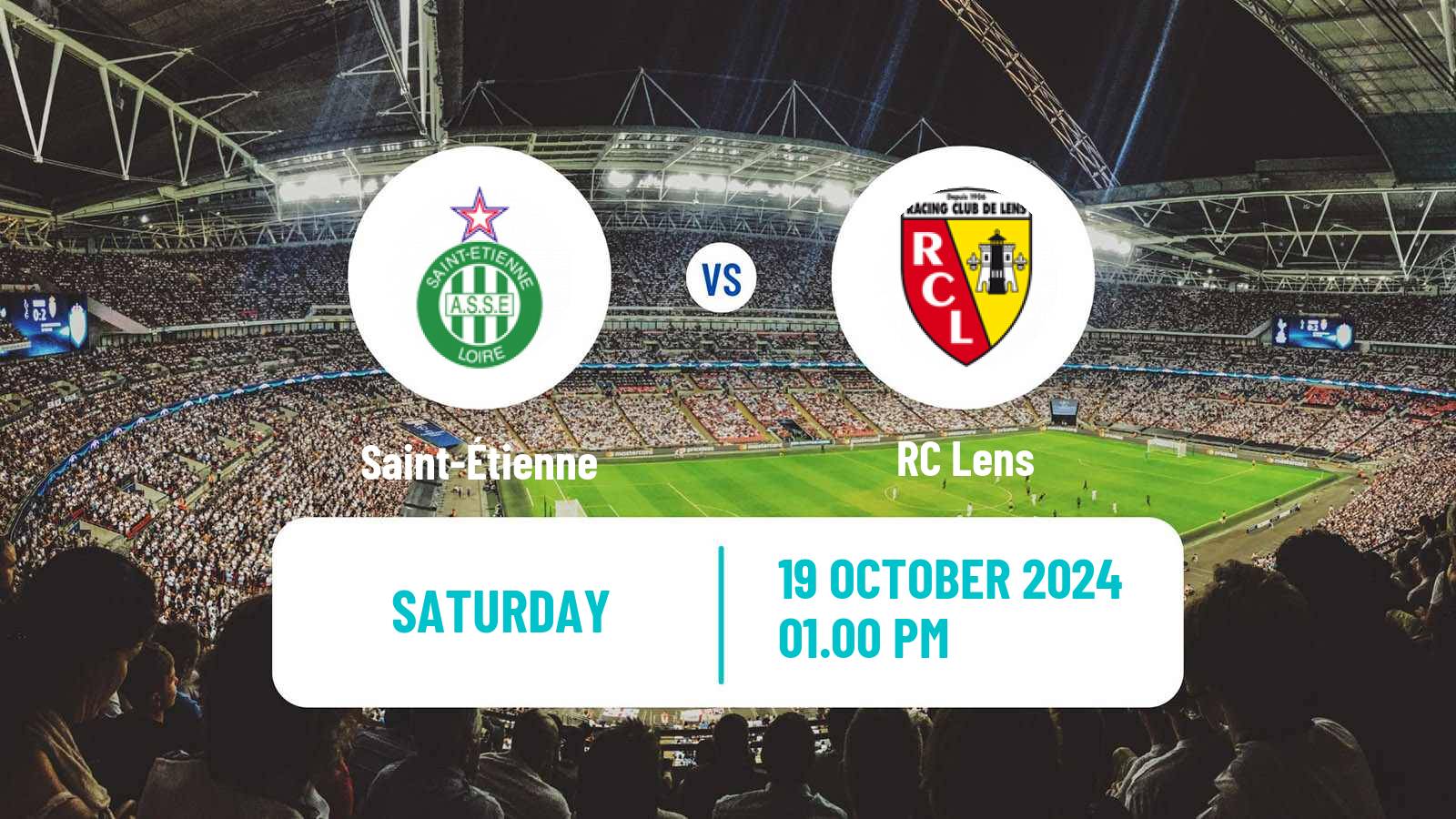 Soccer French Ligue 1 Saint-Étienne - Lens