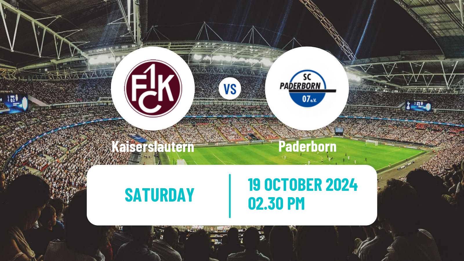 Soccer German 2 Bundesliga Kaiserslautern - Paderborn