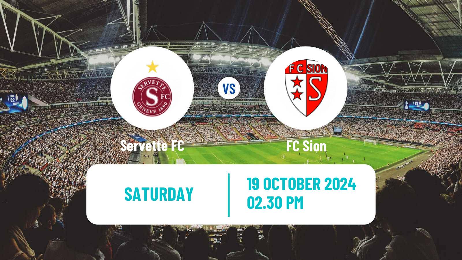 Soccer Swiss Super League Servette - Sion