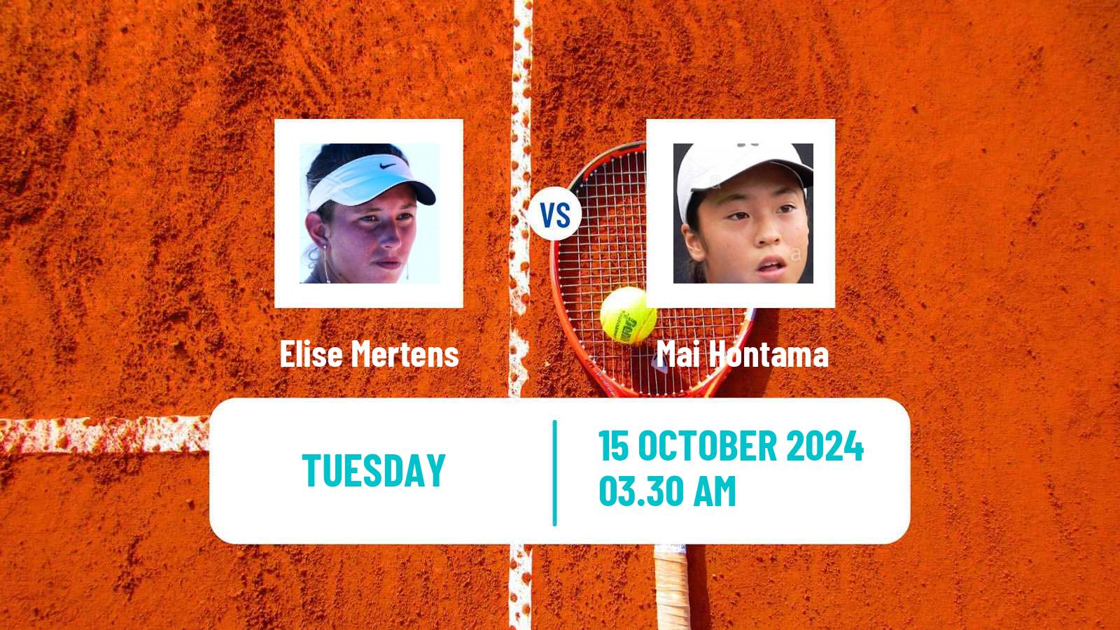 Tennis WTA Osaka Elise Mertens - Mai Hontama