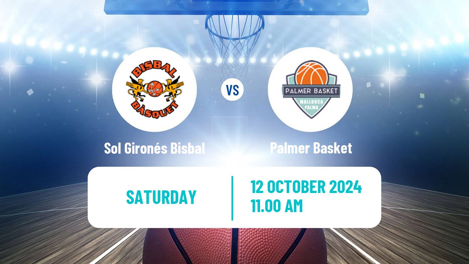 Basketball Spanish LEB Plata Sol Gironés Bisbal - Palmer Basket