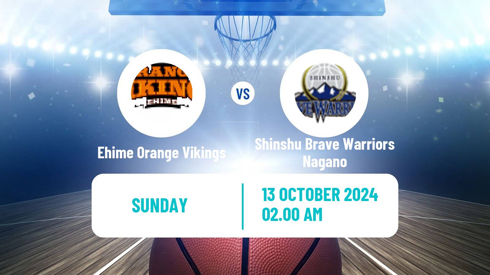 Basketball Japan B2 League Basketball Ehime Orange Vikings - Shinshu Brave Warriors Nagano