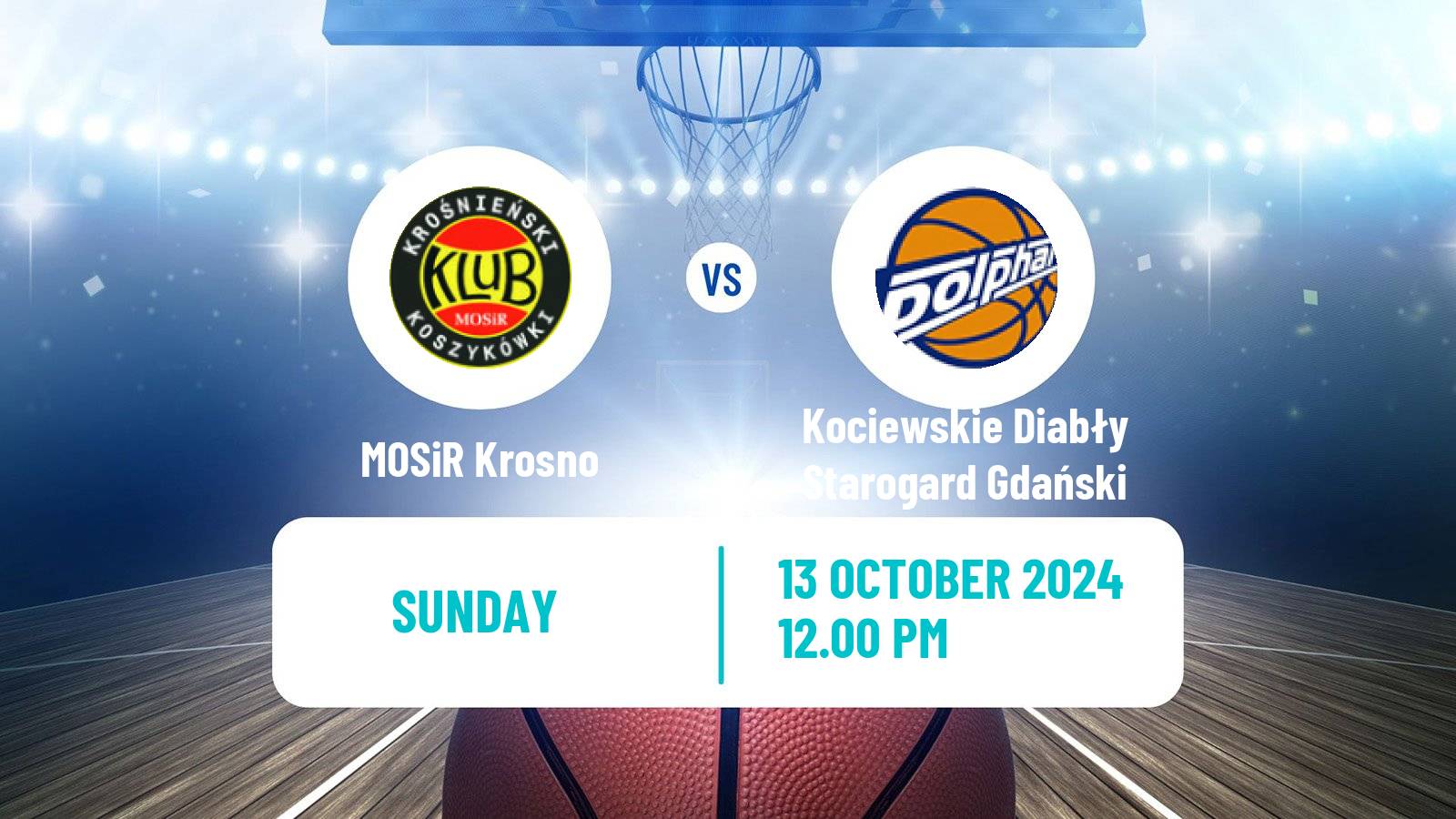 Basketball Polish 1 Liga Basketball MOSiR Krosno - Kociewskie Diabły Starogard Gdański