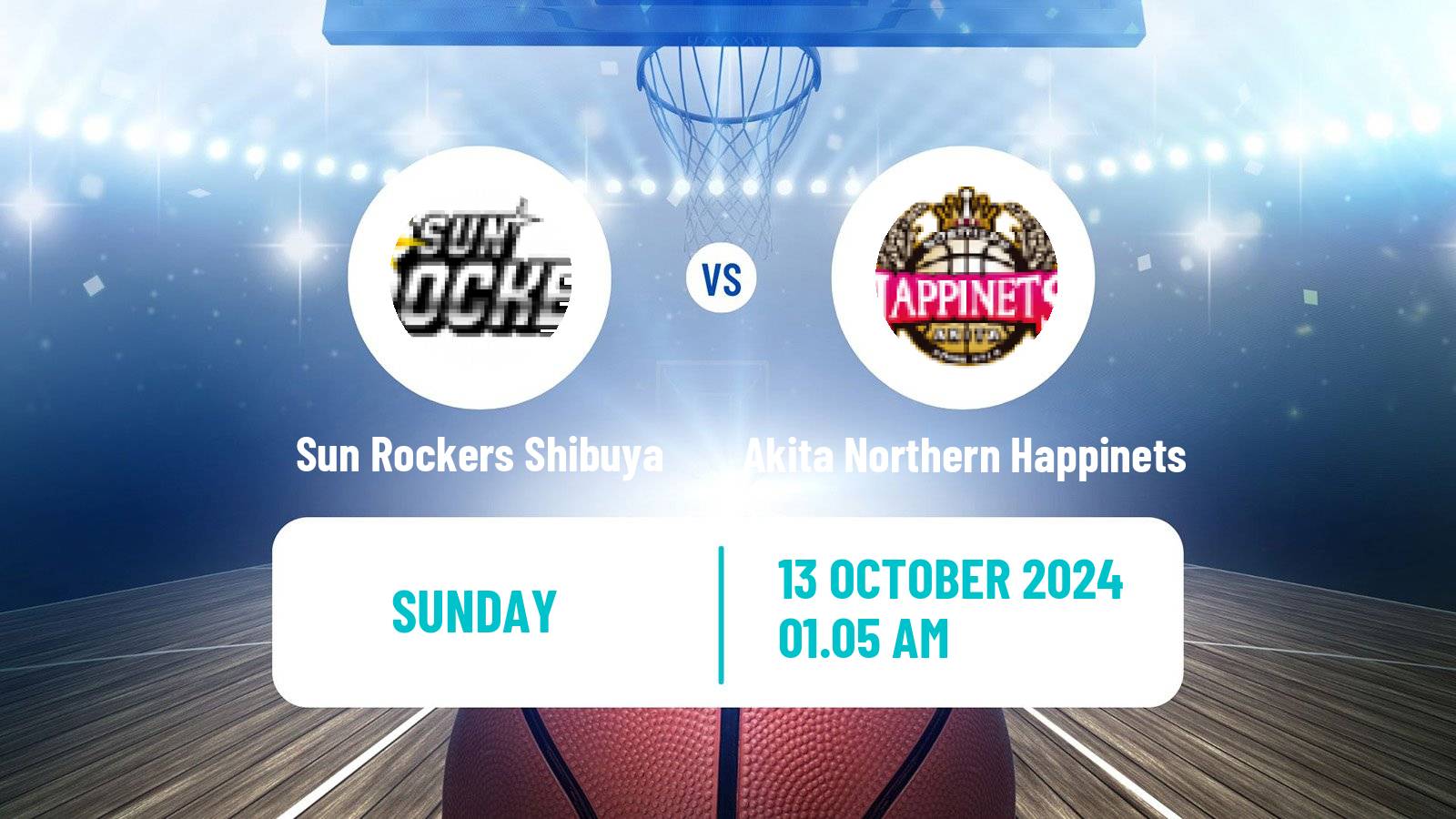 Basketball BJ League Sun Rockers Shibuya - Akita Northern Happinets