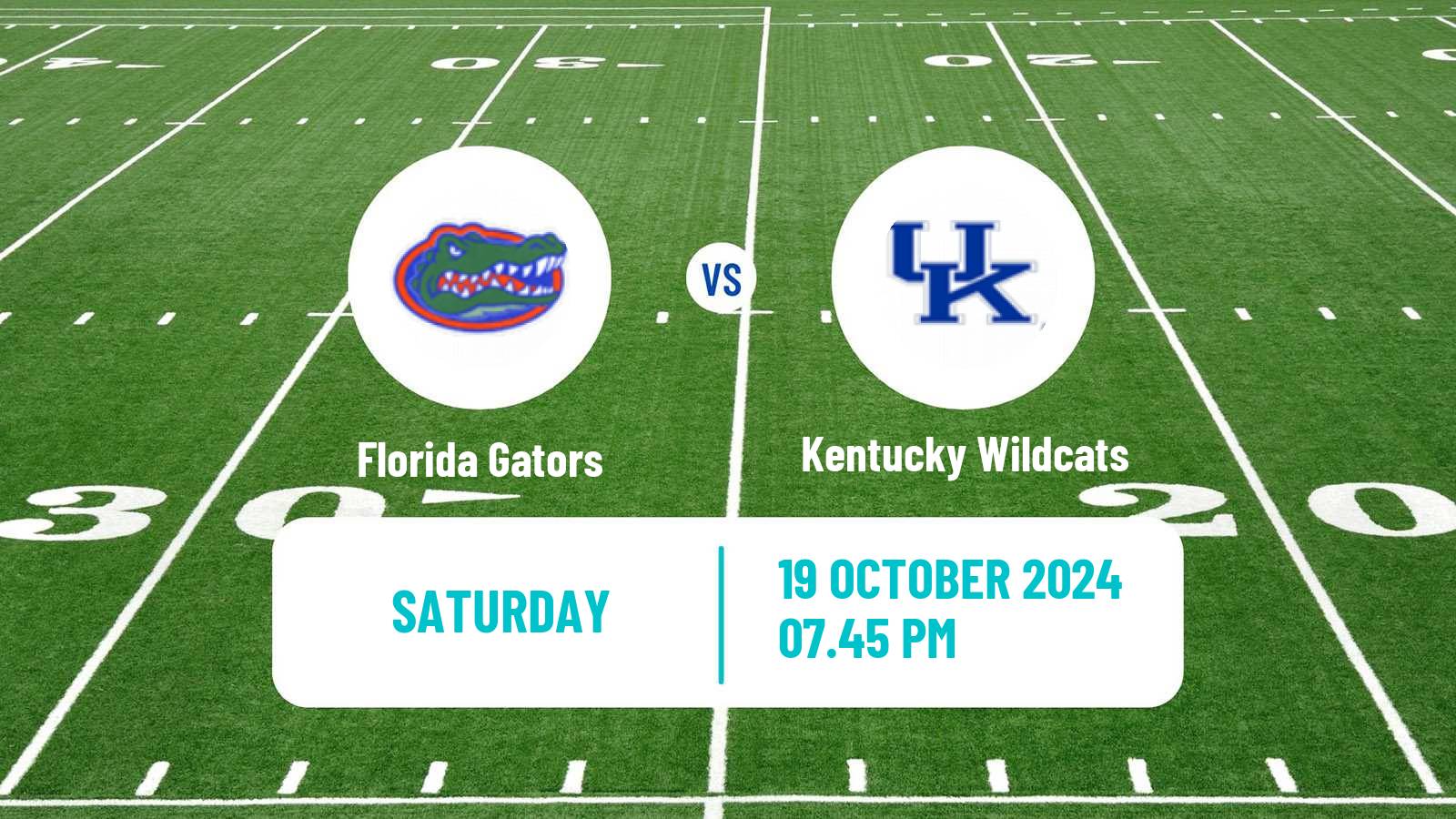 American football NCAA College Football Florida Gators - Kentucky Wildcats