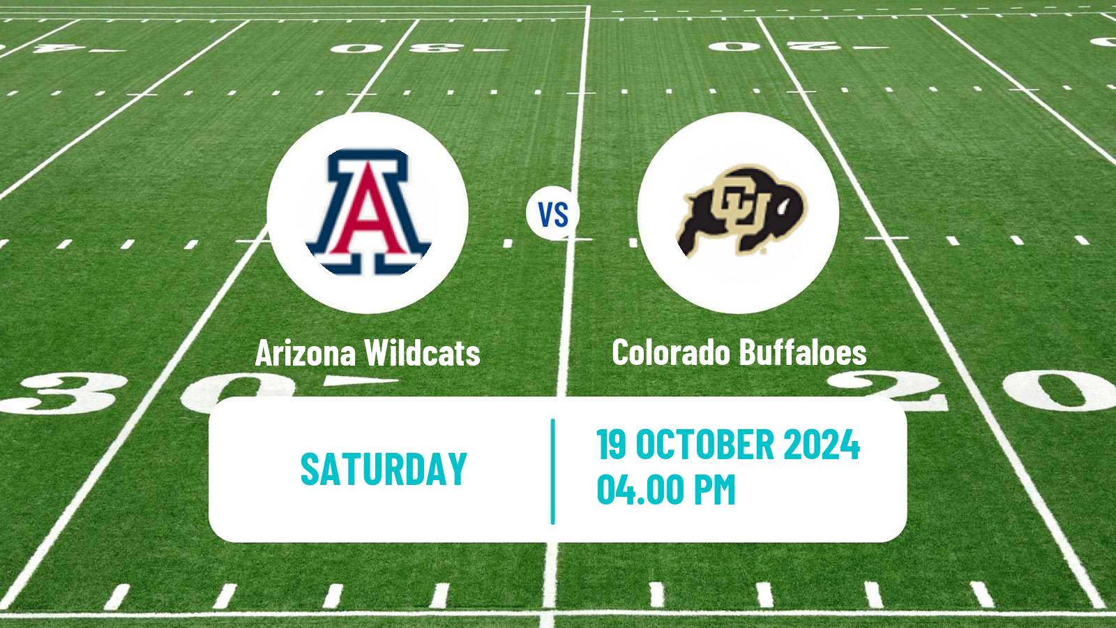 American football NCAA College Football Arizona Wildcats - Colorado Buffaloes