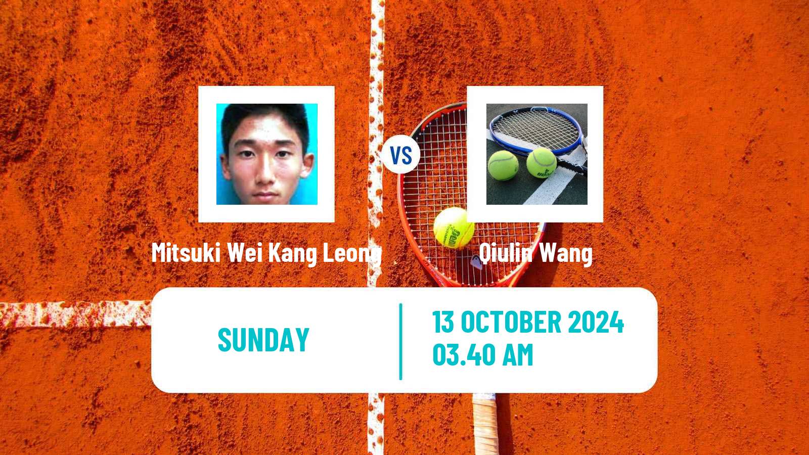 Tennis Shenzhen 2 Challenger Men Mitsuki Wei Kang Leong - Qiulin Wang