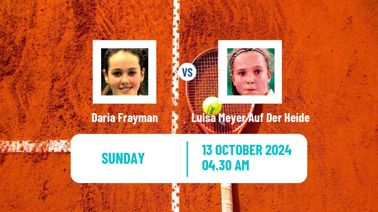 Tennis ITF W15 Monastir 39 Women Daria Frayman - Luisa Meyer Auf Der Heide