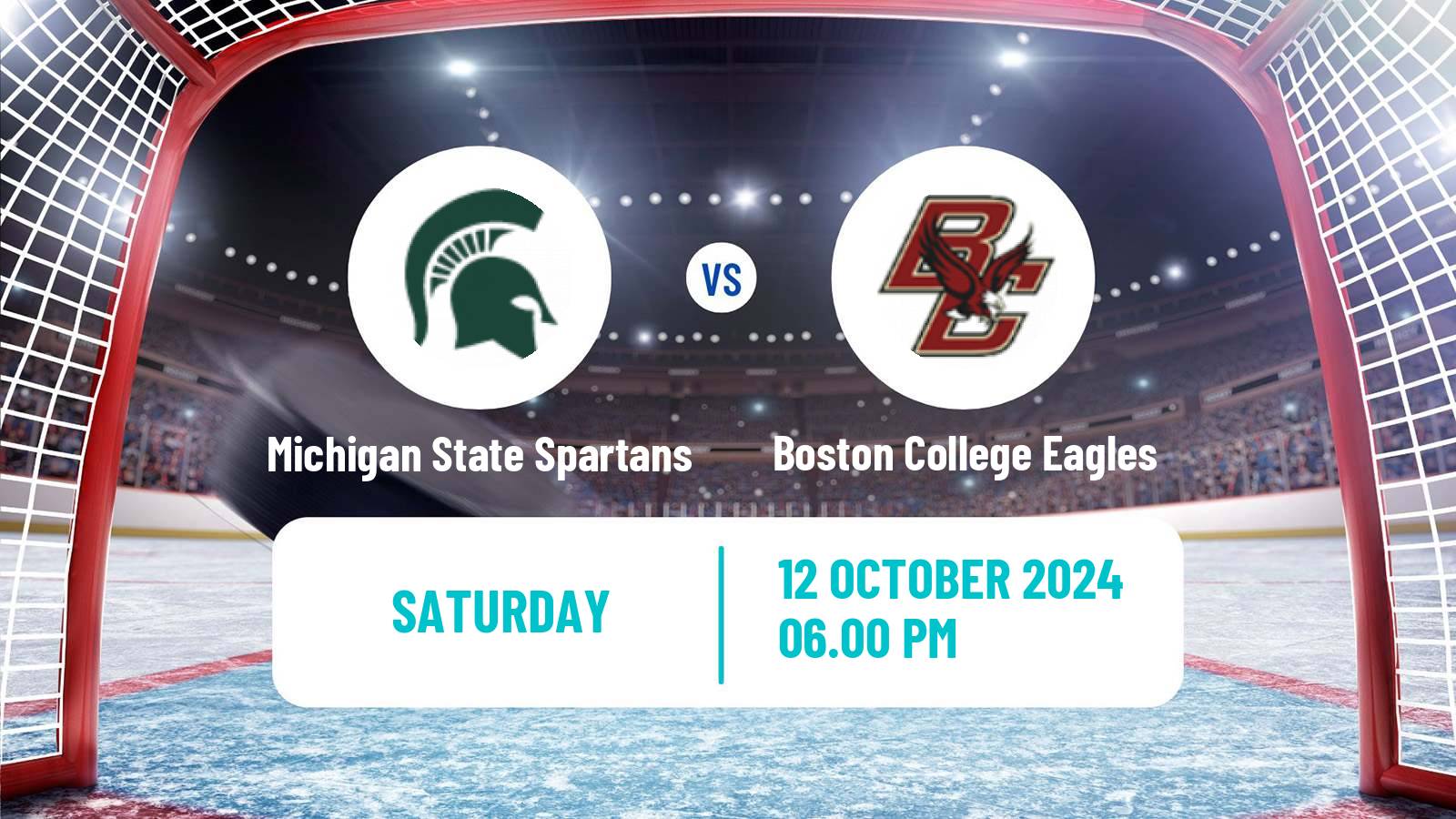 Hockey NCAA Hockey Michigan State Spartans - Boston College Eagles