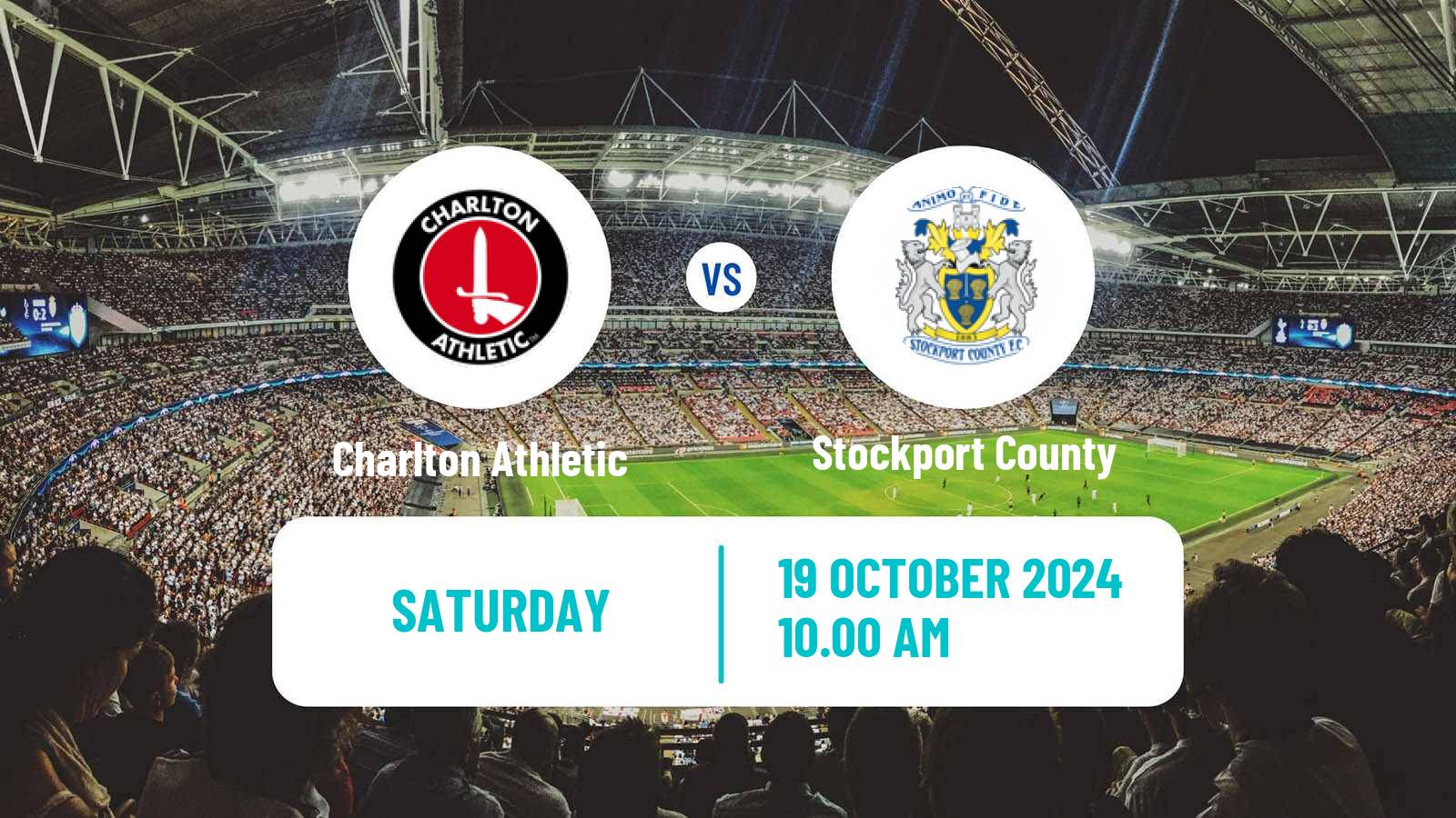 Soccer English League One Charlton Athletic - Stockport County