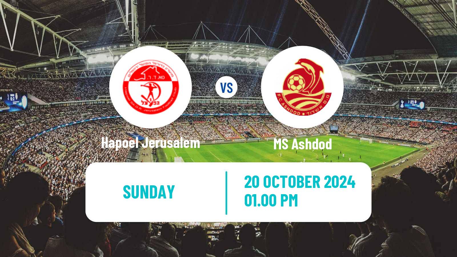 Soccer Israeli Ligat haAl Hapoel Jerusalem - MS Ashdod