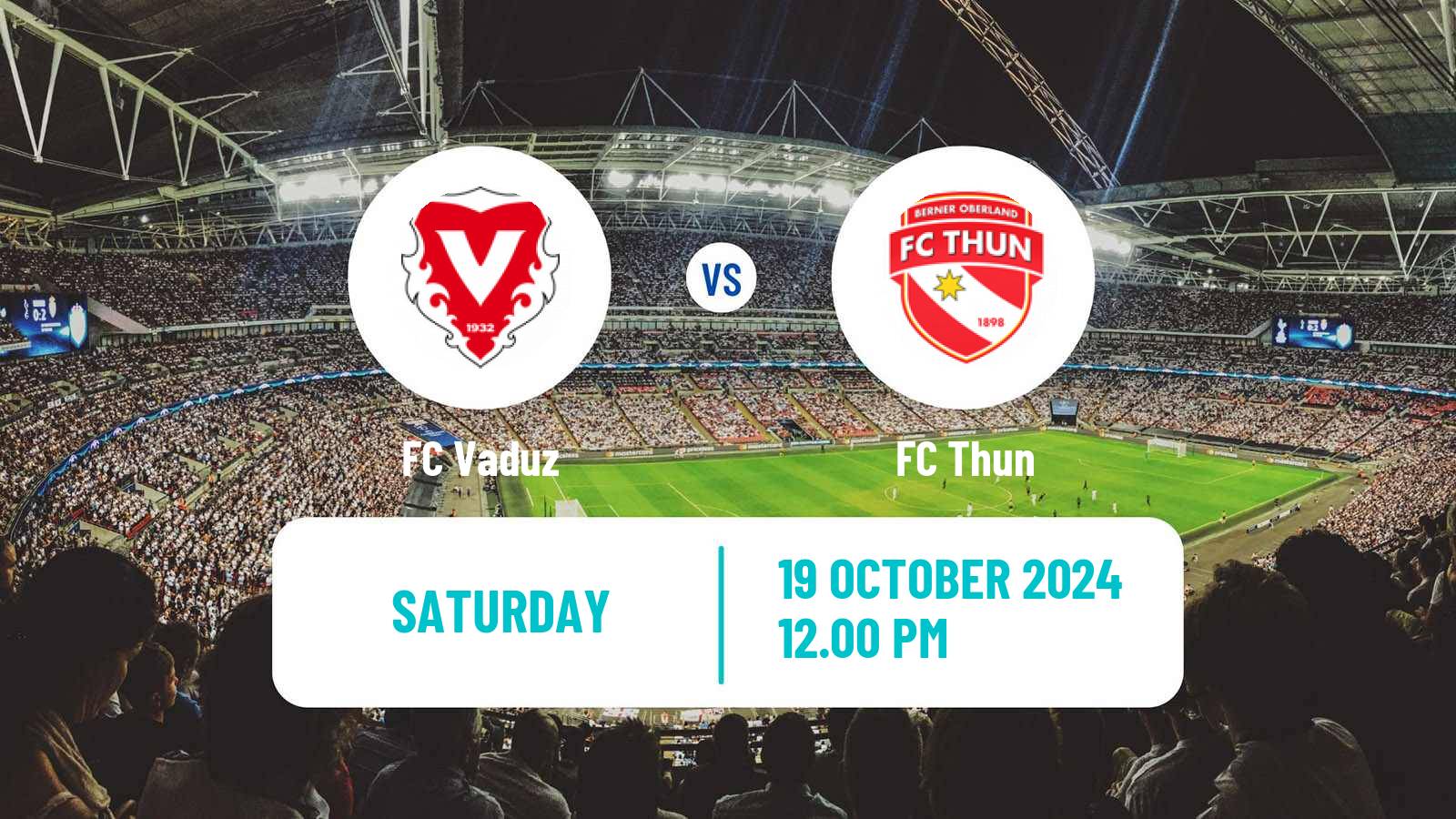 Soccer Swiss Challenge League Vaduz - Thun