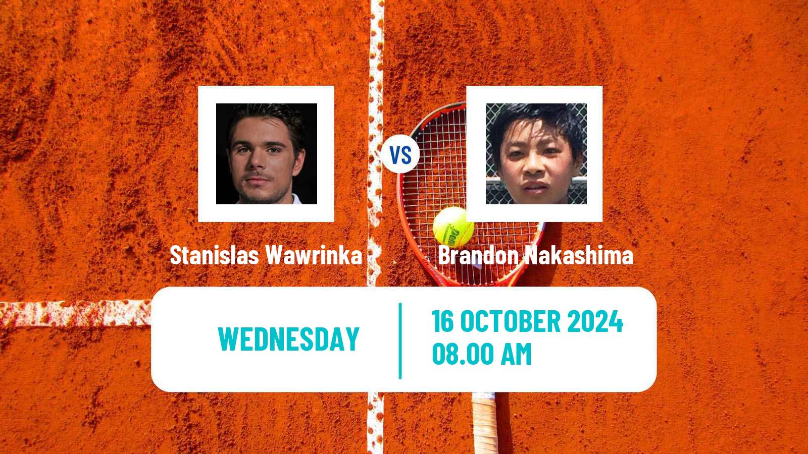 Tennis ATP Stockholm Stanislas Wawrinka - Brandon Nakashima