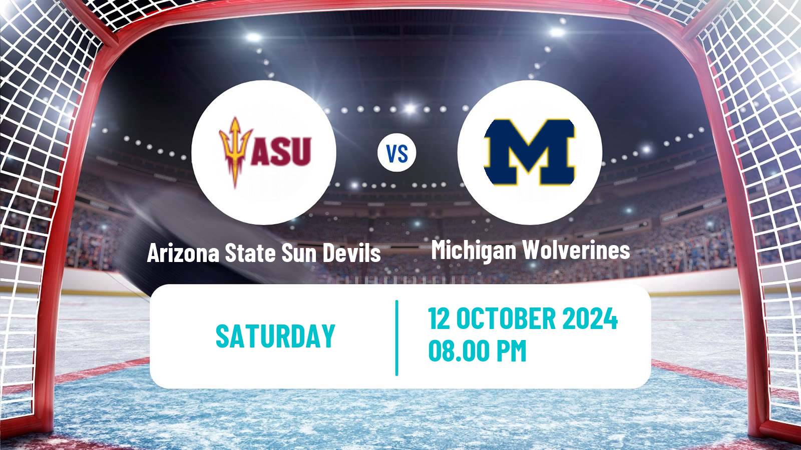 Hockey NCAA Hockey Arizona State Sun Devils - Michigan Wolverines