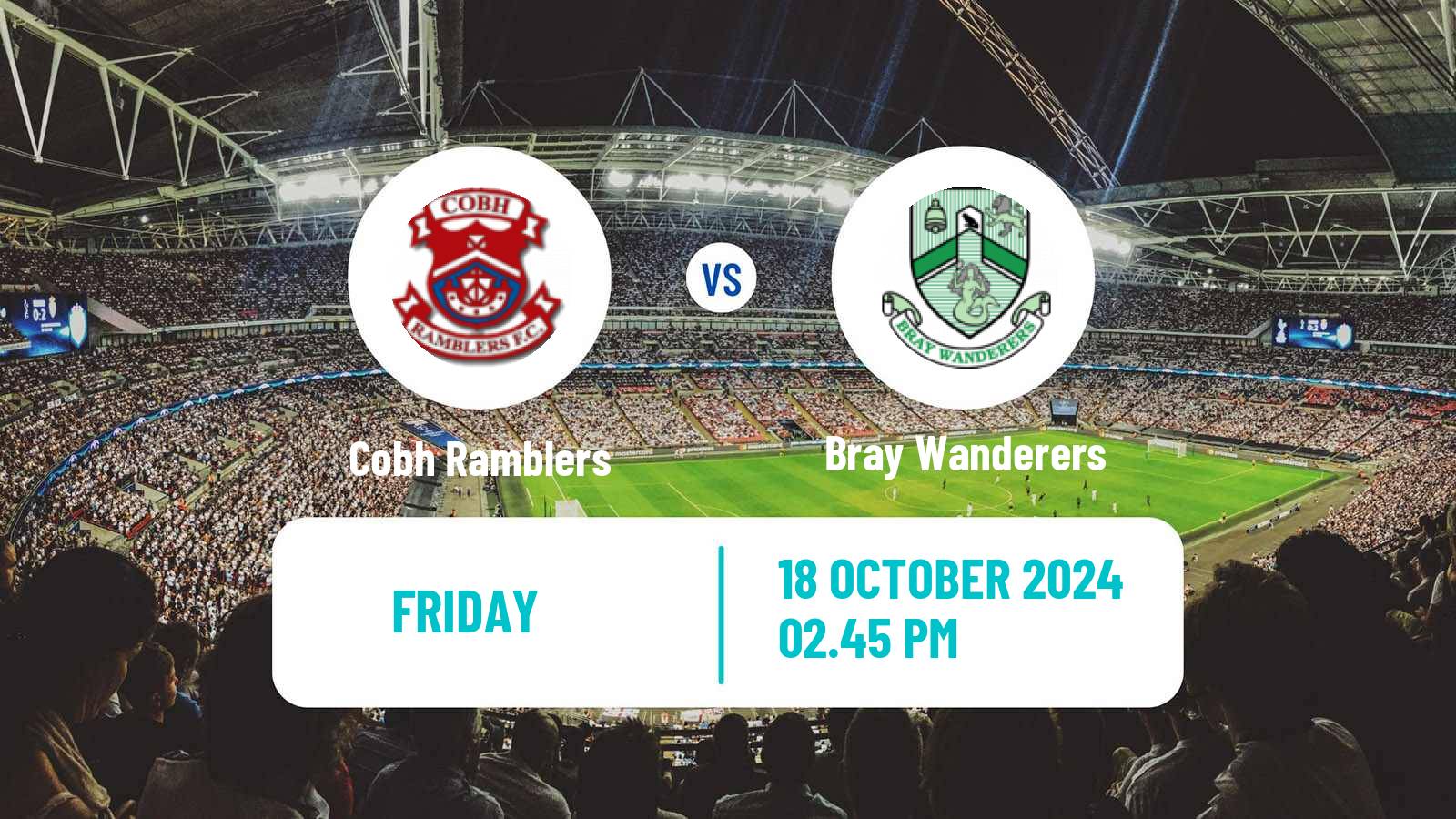 Soccer Irish Division 1 Cobh Ramblers - Bray Wanderers