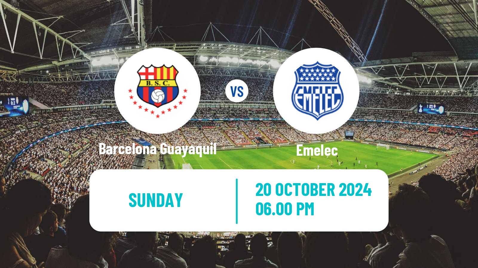 Soccer Ecuadorian Liga Pro Barcelona Guayaquil - Emelec